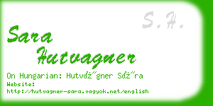 sara hutvagner business card